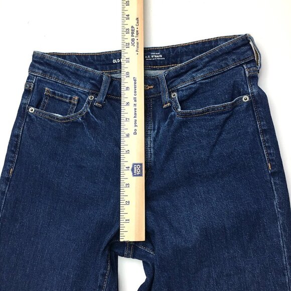 Old Navy Women's Jeans High Rise O.G. Straight Leg Button Fly Fray Hems size 4 - Picture 5 of 11